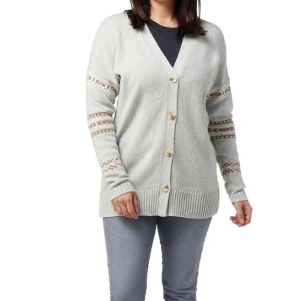 Smartwool Merino Wool Cozy Lodge Boyfriend V-Neck Cardigan Sweater, Large